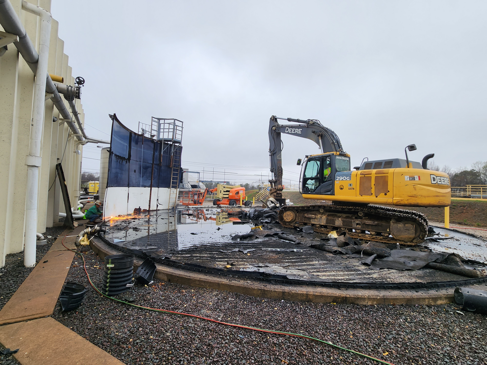 Demolition of the FEB tank is almost complete.