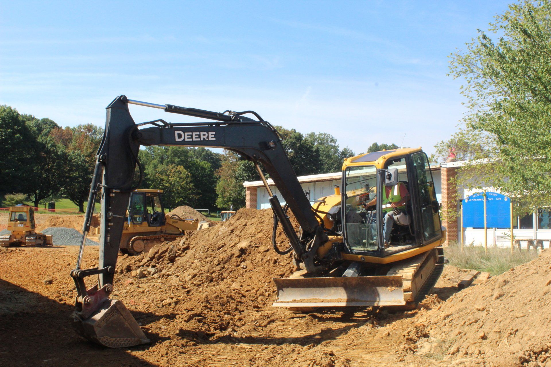 Expert excavation for land grading by Empire Services.