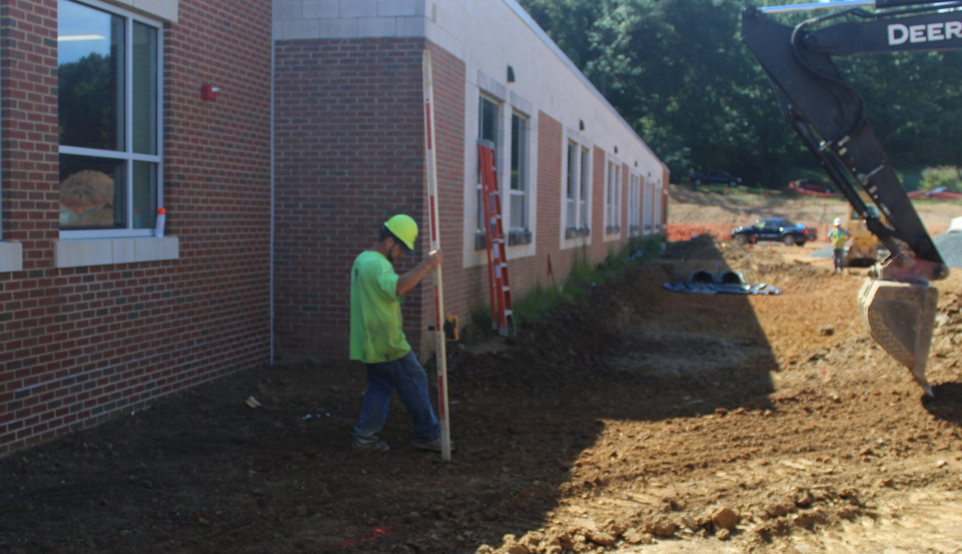 land grading at an elementary school