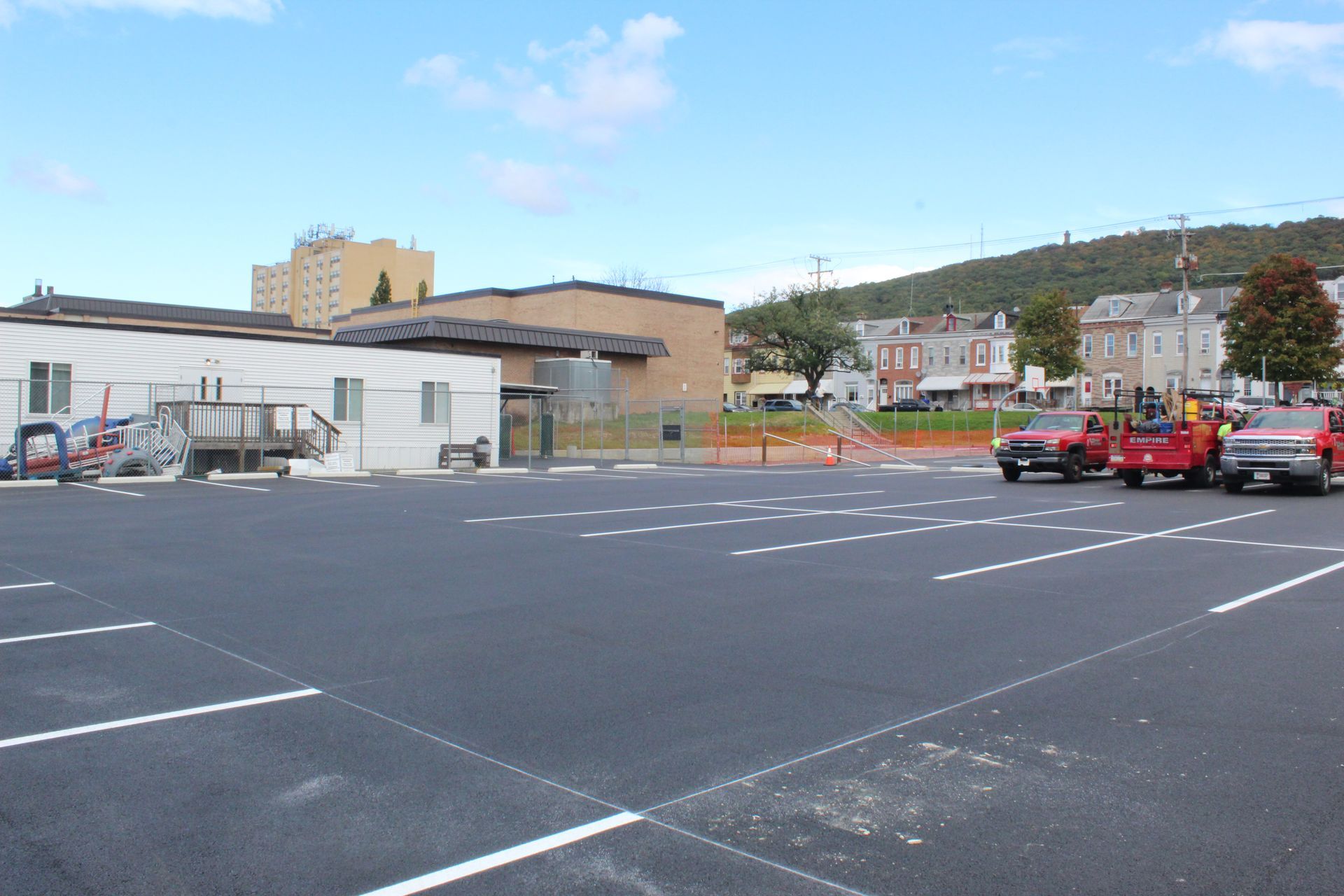 School parking lot improvements