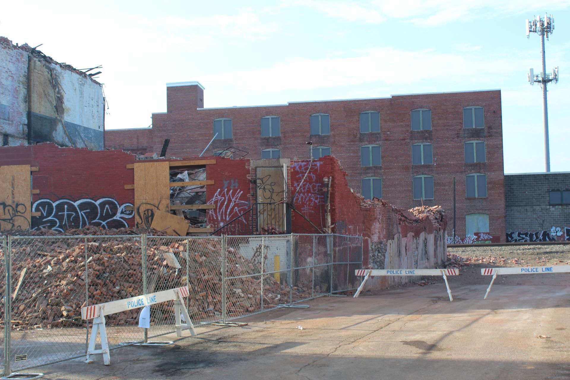 Demolished floors 