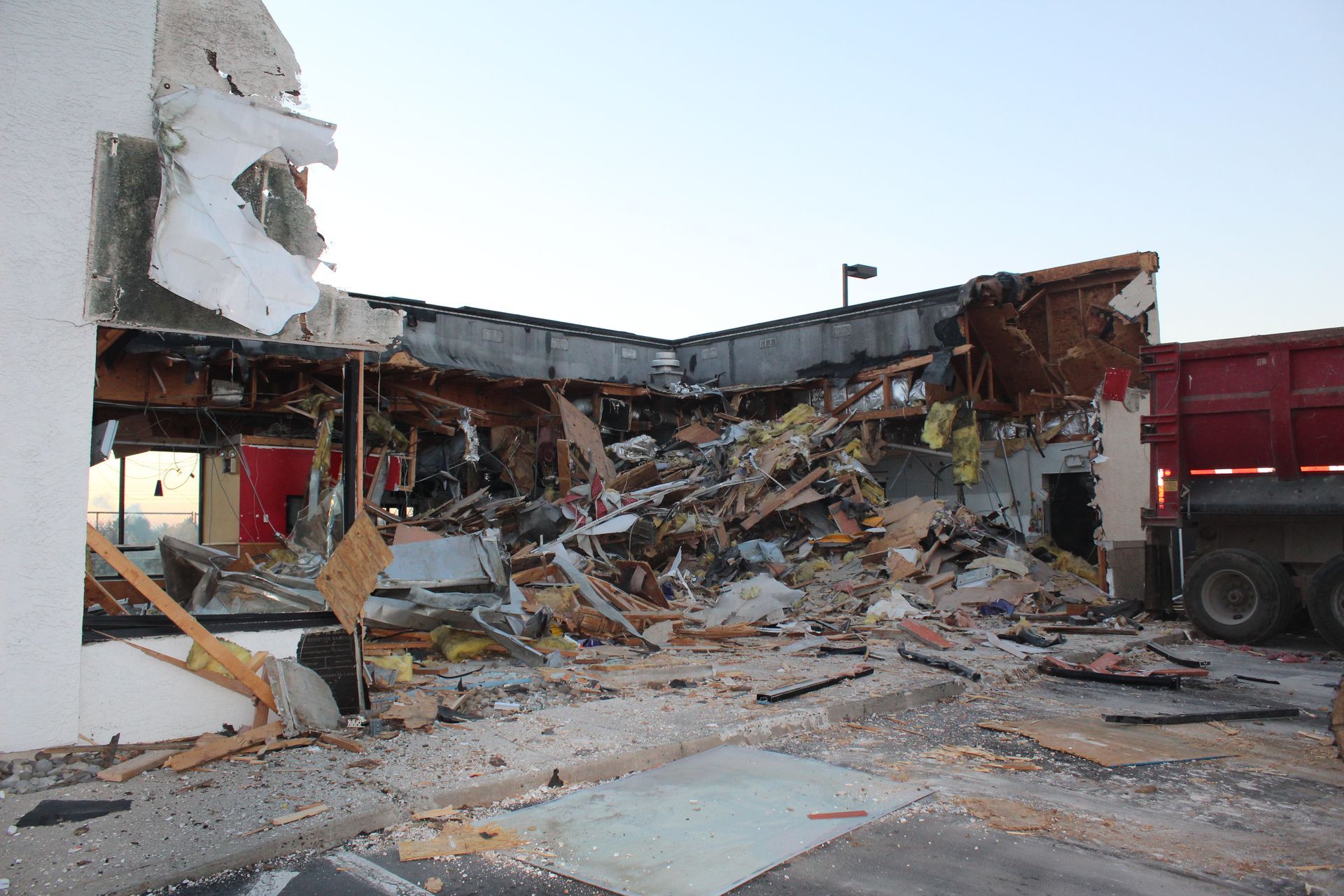 demolition of a restaurant