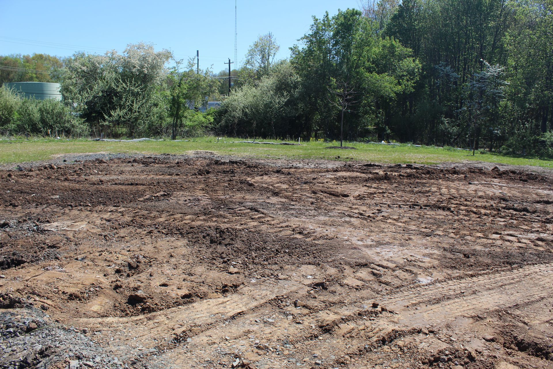 The area where the back fill was deposited. 