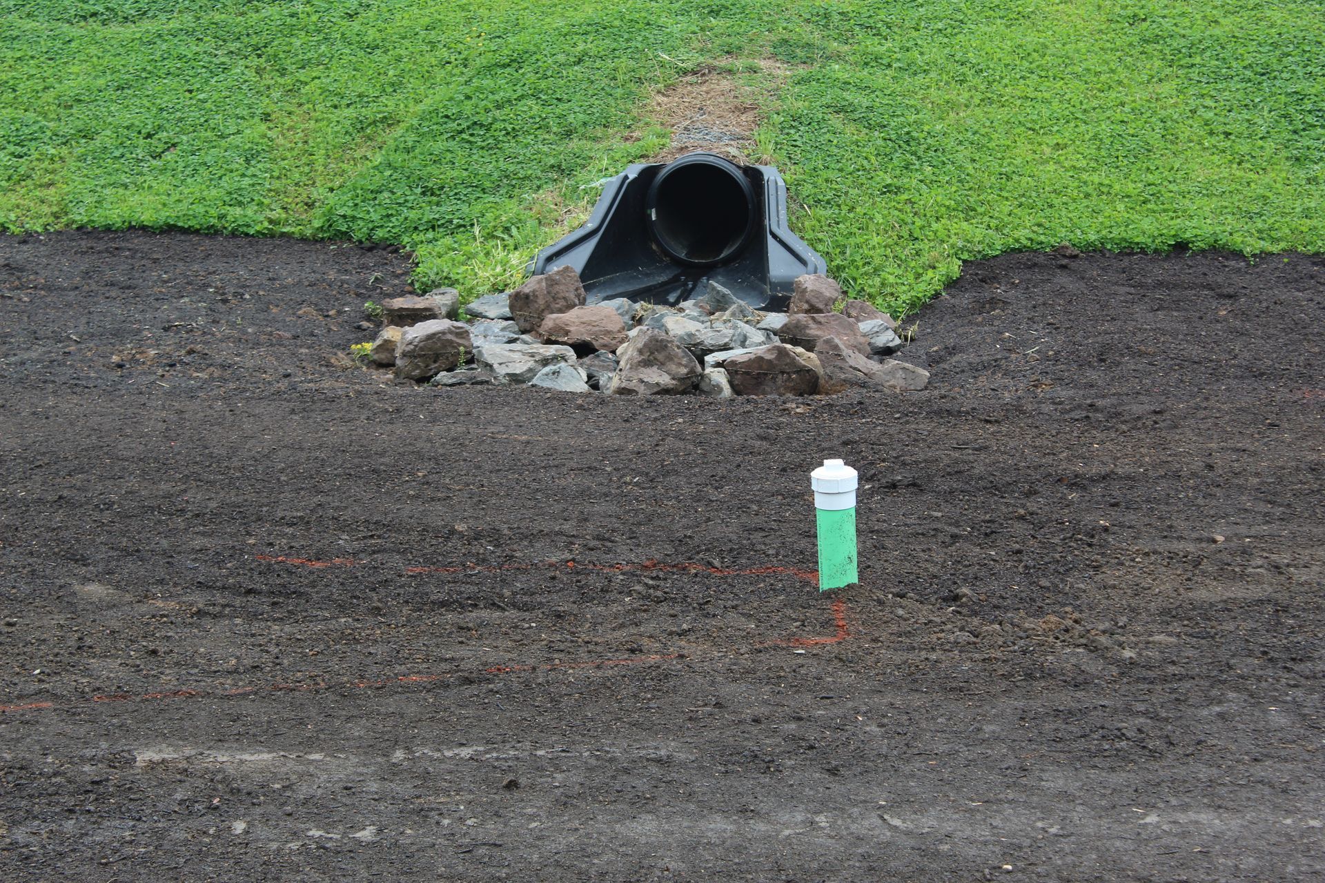 Side view of basin