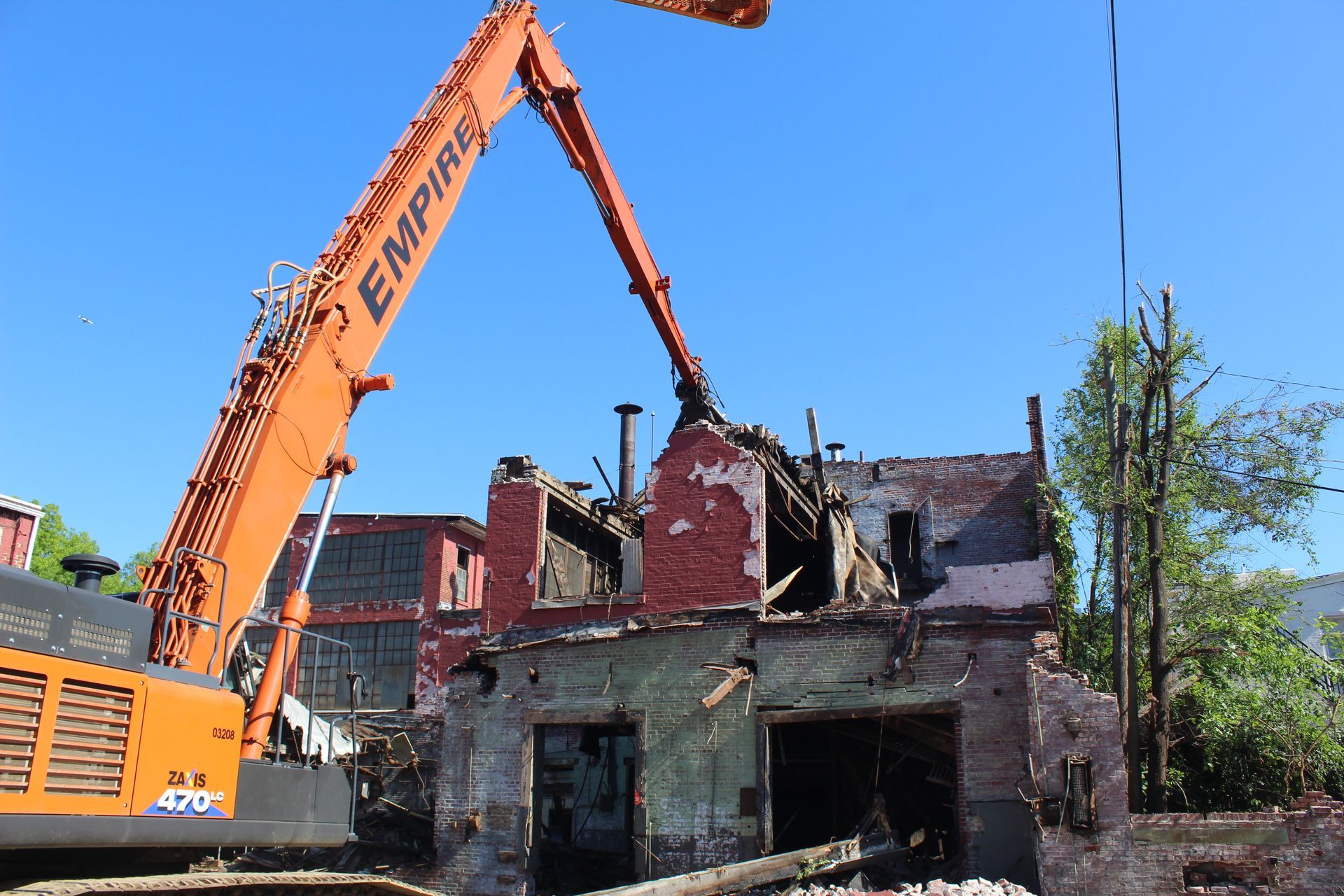 Getting closer to taking down the structure.