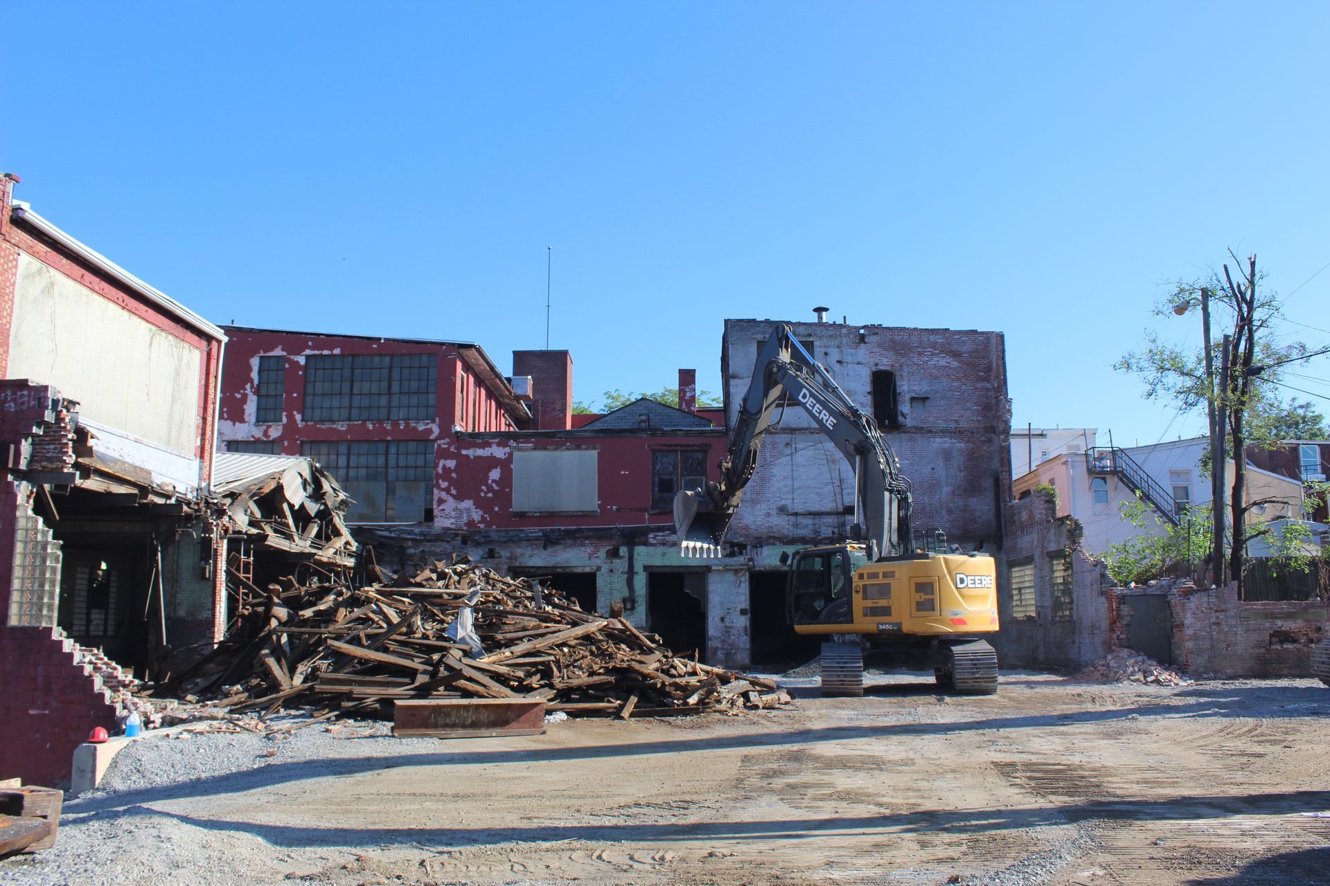 Getting ready to load up a DVC truck with demolition debris.
