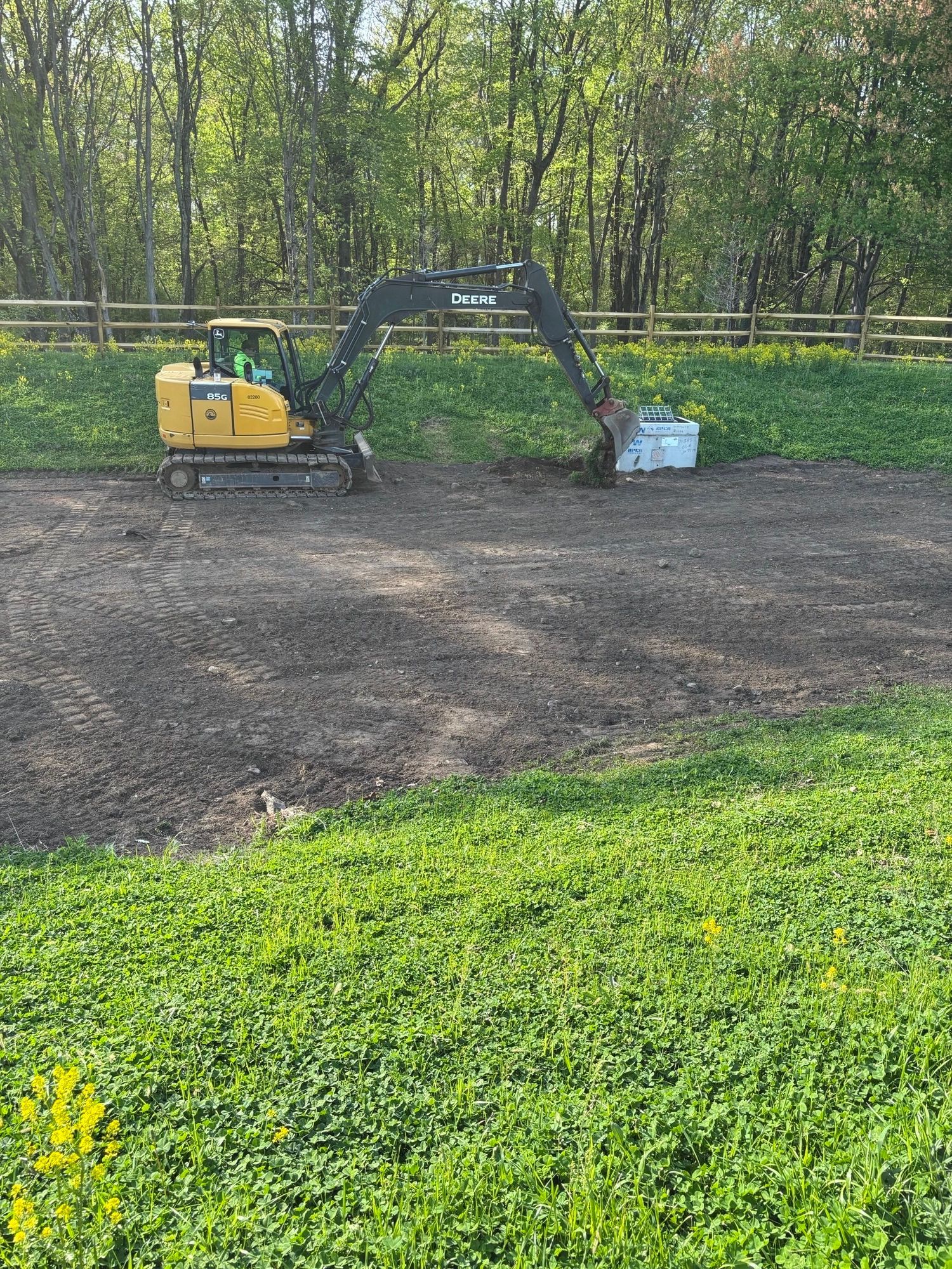 Digging near meter pit.
