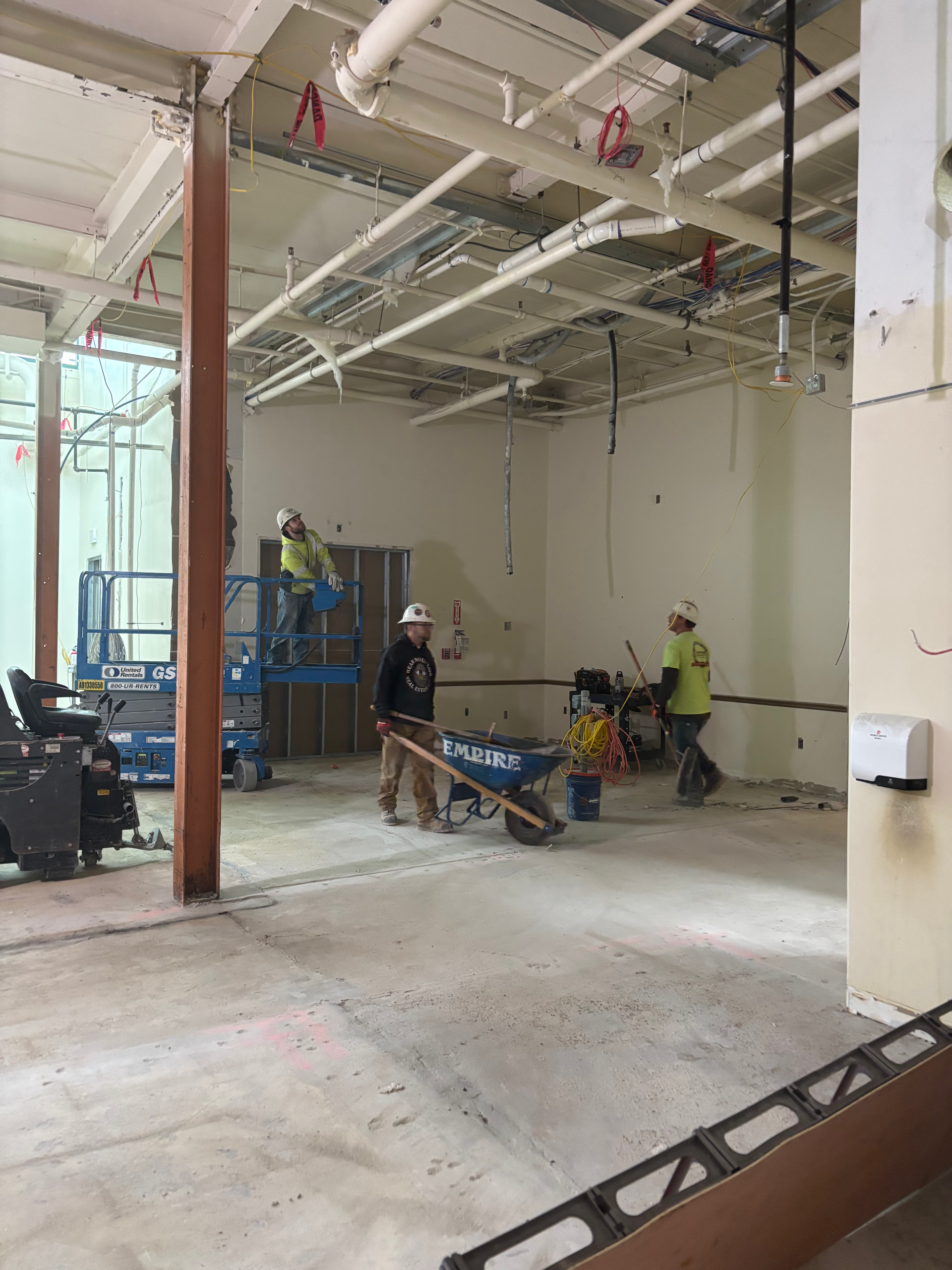 interior demolition at Renaissance Academy