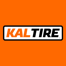 The Kal Tire logo features the company name in orange and black text inside a white horizontal rectangle on an orange background.