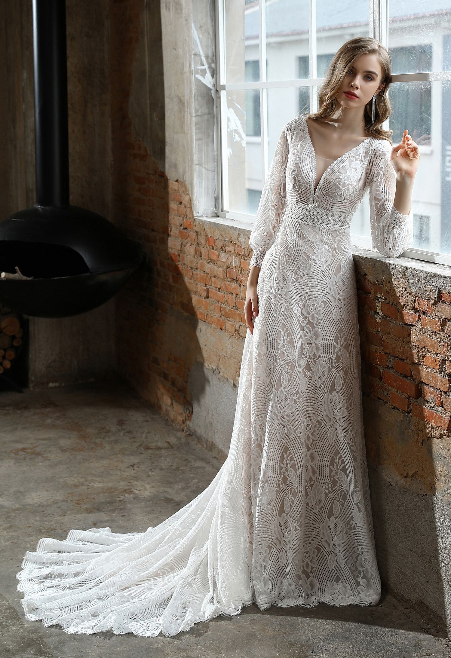 Herawhite 3011 wedding dress Size 18 boho sale