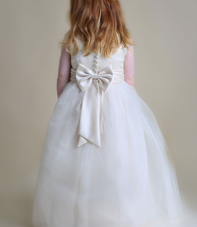 Warren York flower-girl dress Ivory