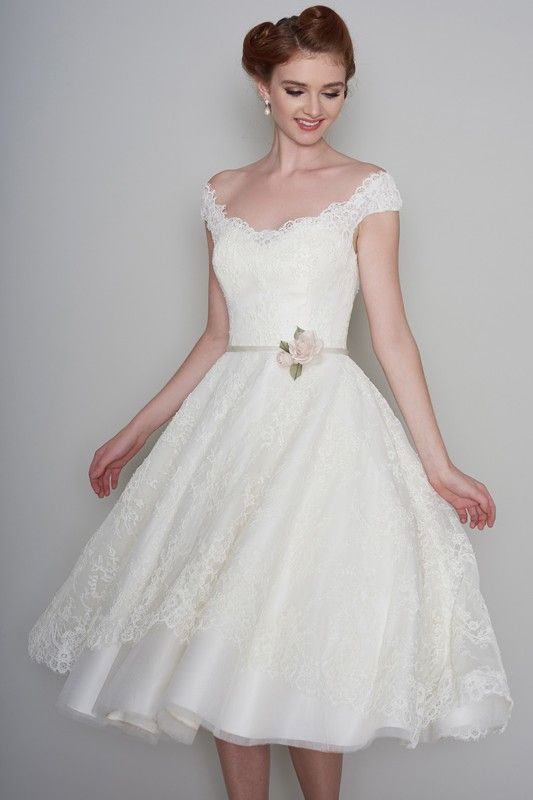 LouLou Daisy LB200 wedding dress Tea-Length Sale Ivory 14