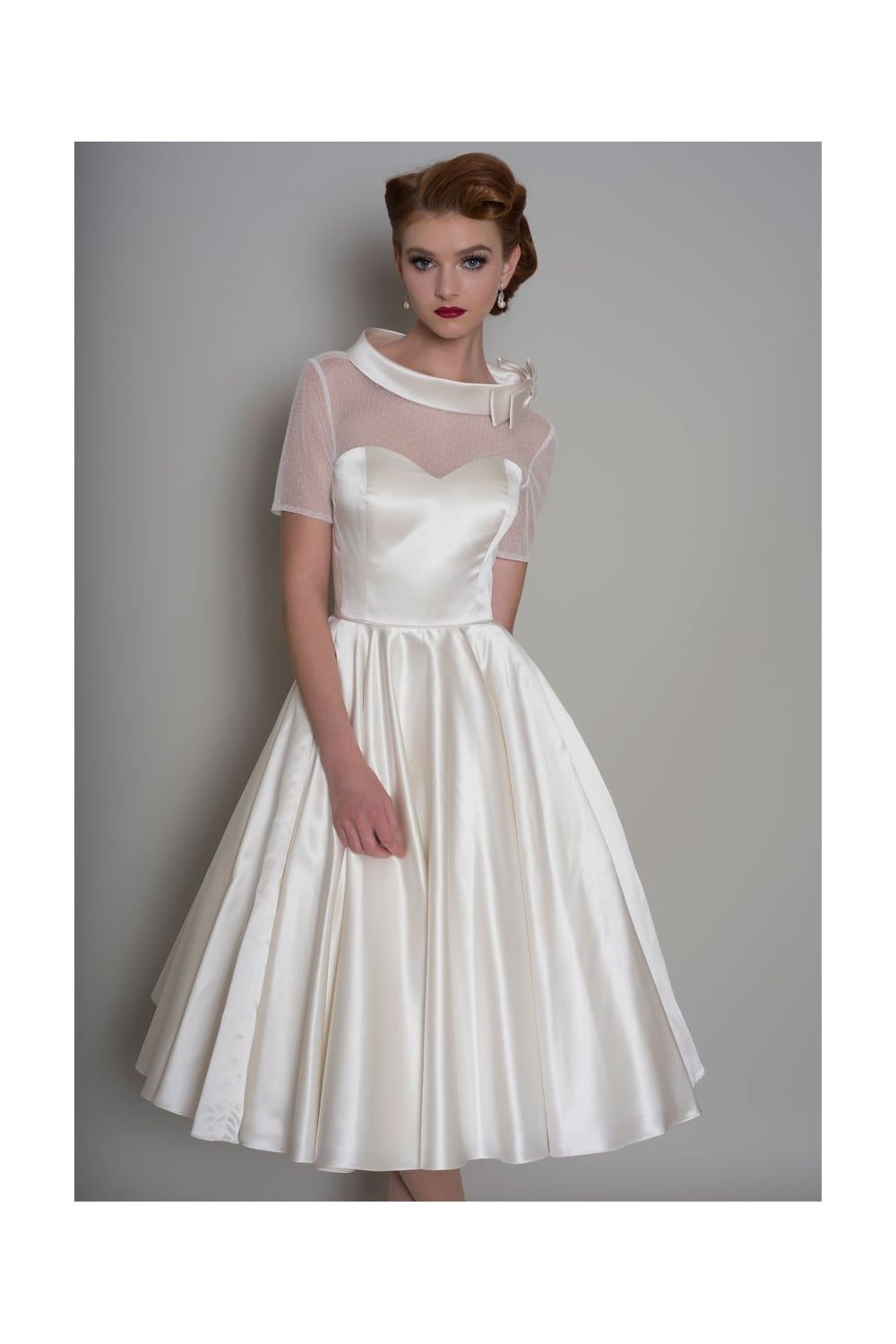 LouLou Tea-Length wedding dress in Ivory Size 14 Sale