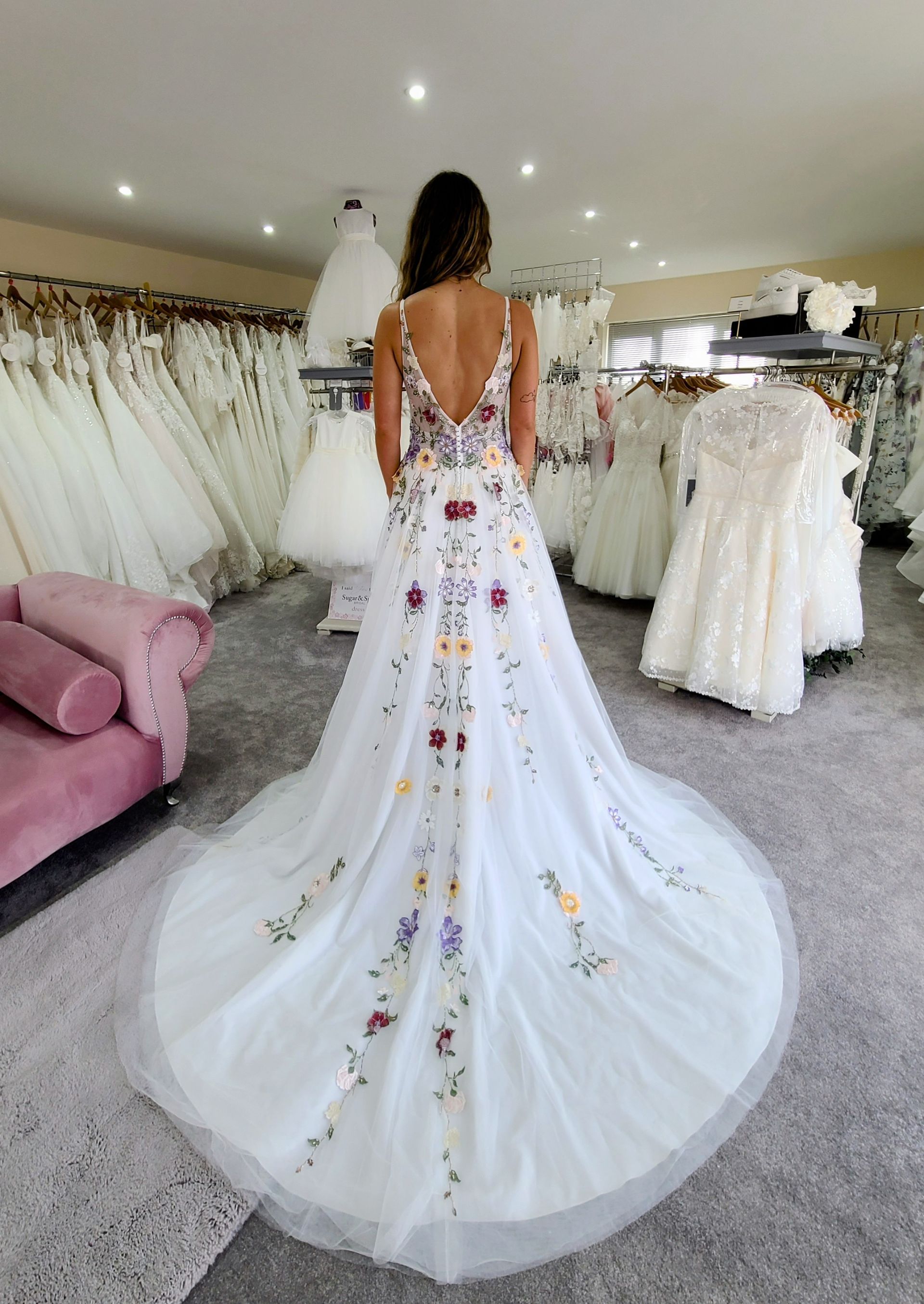 Floral wedding dress Tulle 14 Sale Private Label