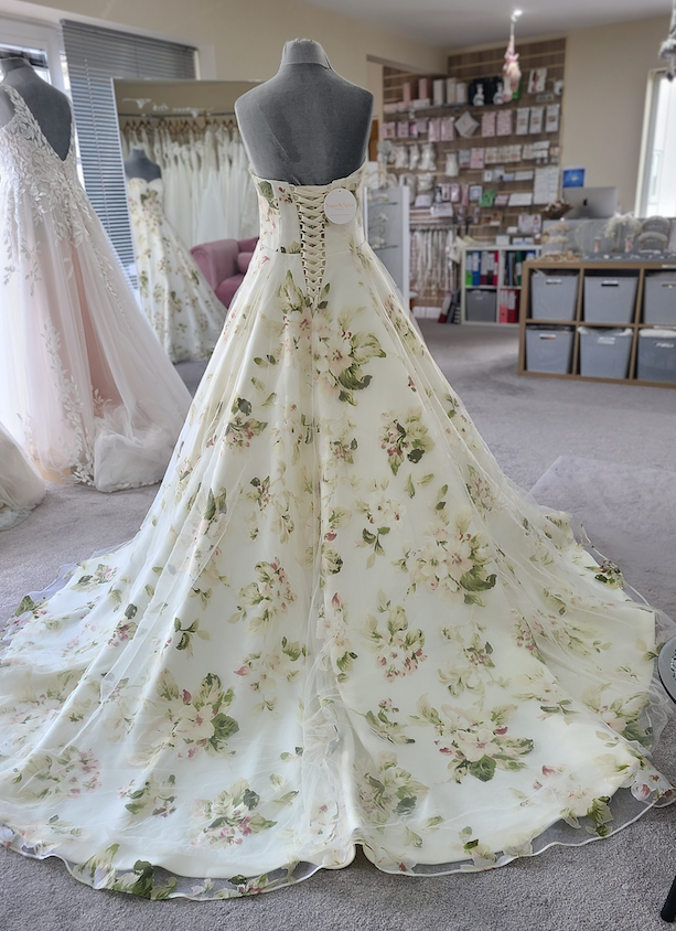 Romantica floral wedding dress Lily 14 SALE  lace up back wedding dress