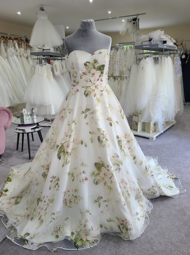 Romantica floral wedding dress Lily 14 SALE  lace up back wedding dress