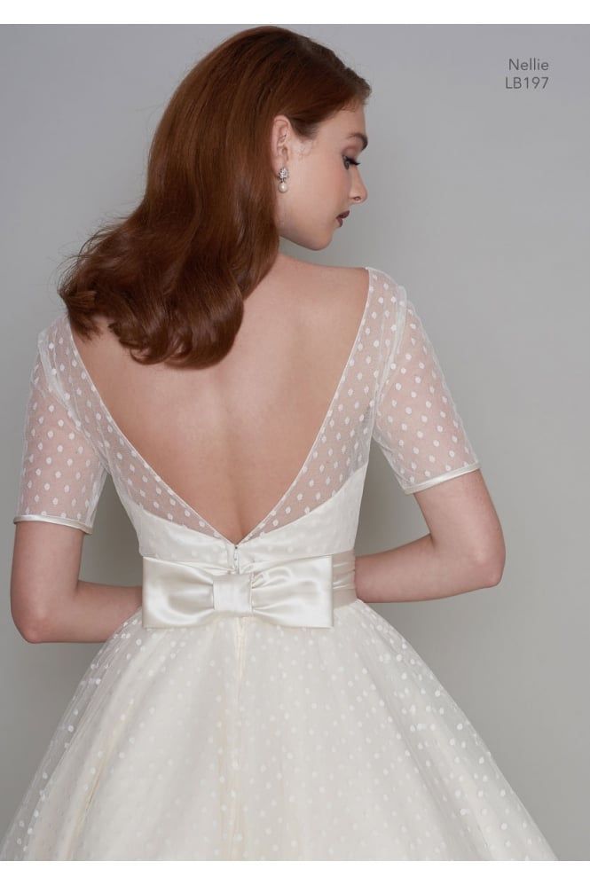 LouLou Tea-Length wedding dress Nellie LB265 Ivory 14 Sale