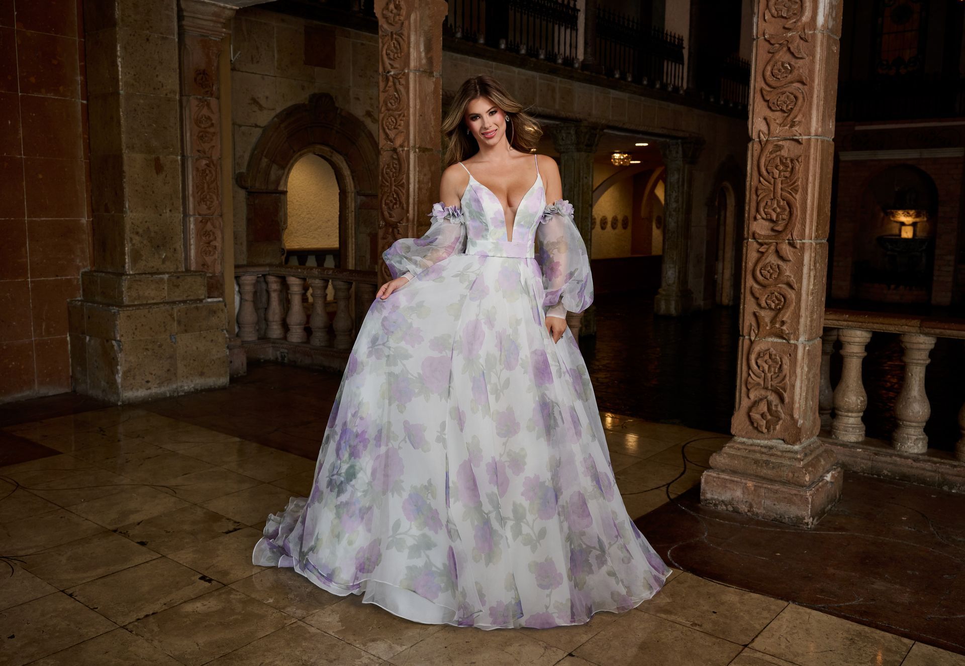 Rachel Allan RB3219 Floral Wedding dress