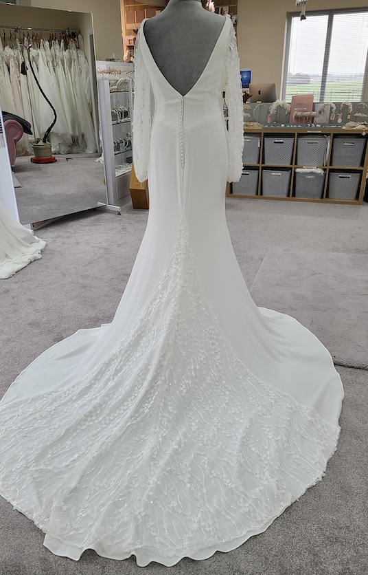 Private Label wedding dress Carina LV3171 detachable sleeves Ivory Sale 