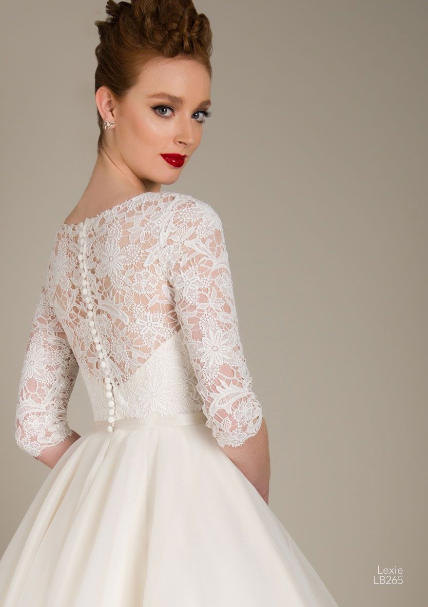 LouLou Lexie LB265 Tea-Length wedding dress Sale 14 Ivory