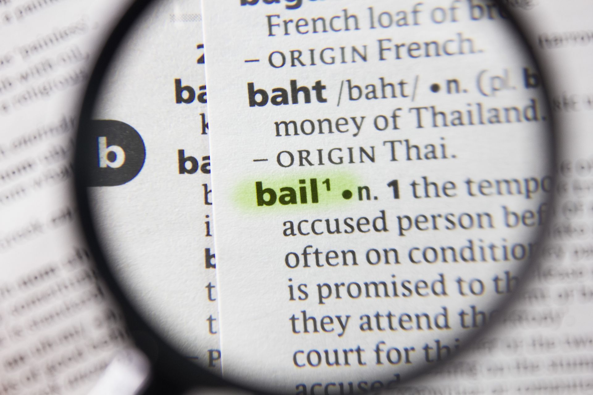 Magnifying glass over the word 