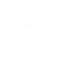A white logo on a dark background featuring a stylized 