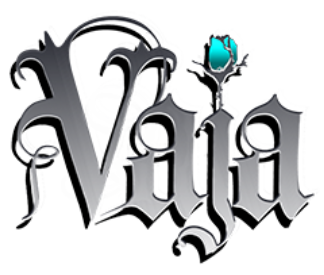 A logo for a company called vava with a blue rose