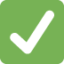 Green square with a white check mark icon