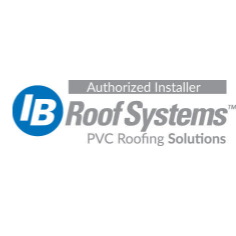 IB Roof Systems logo with “Authorized Installer” and “PVC Roofing Solutions” text