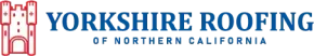 Yorkshire Roofing of Northern California logo with red skyline icon and blue text