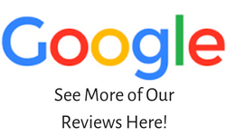 Google logo with the text “See More Of Our Reviews Here!”