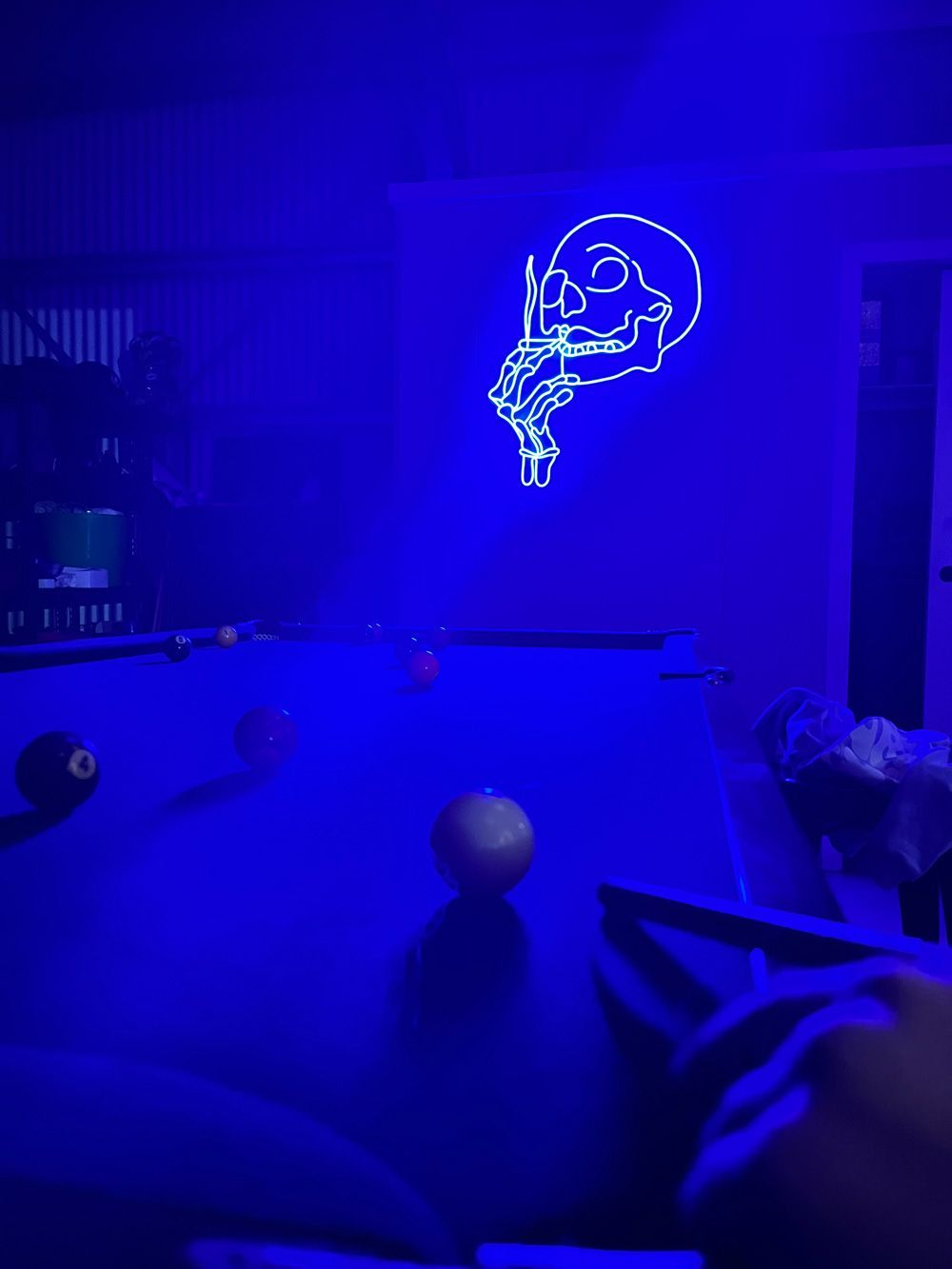 Billiards Shop With Blue Lighting — Rohr Electrical in Dubbo, NSW