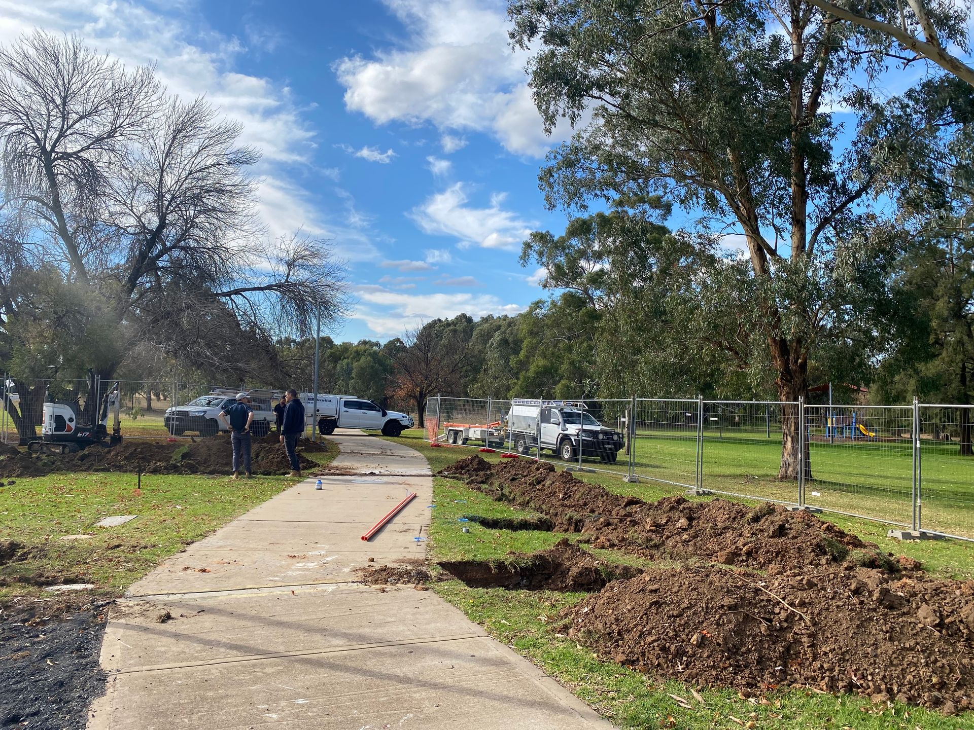 Digging For New Cabling by Roadside — Rohr Electrical in Dubbo, NSW
