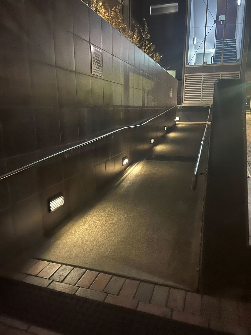 Outdoor Pathway With Lights And Handrail — Rohr Electrical in Dubbo, NSW