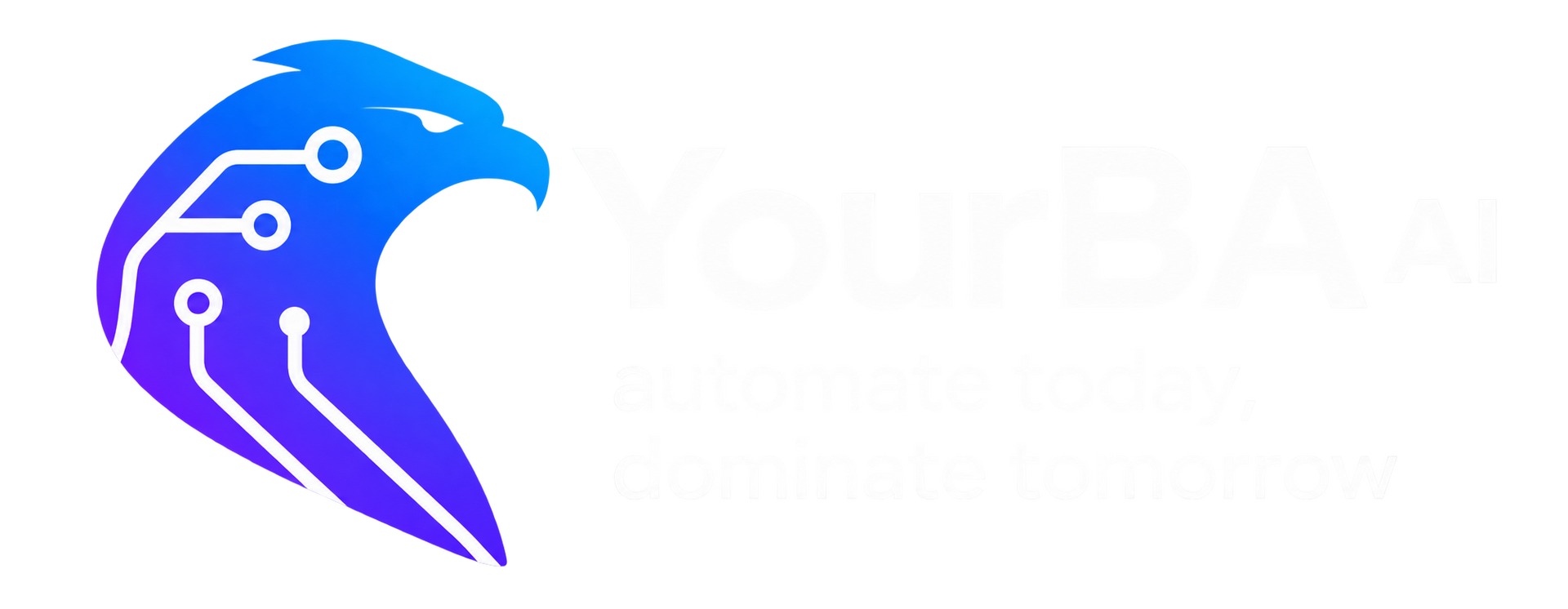 YourBA AI dark logo &ndash; automate today, dominate tomorrow