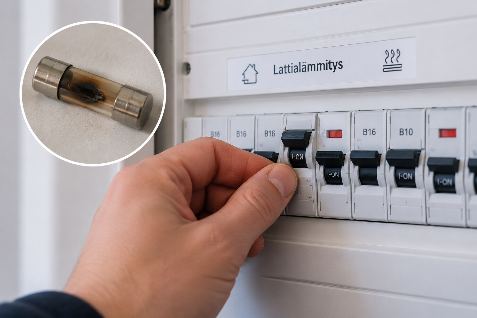 Lattialämmitys lämpenee vain osittain