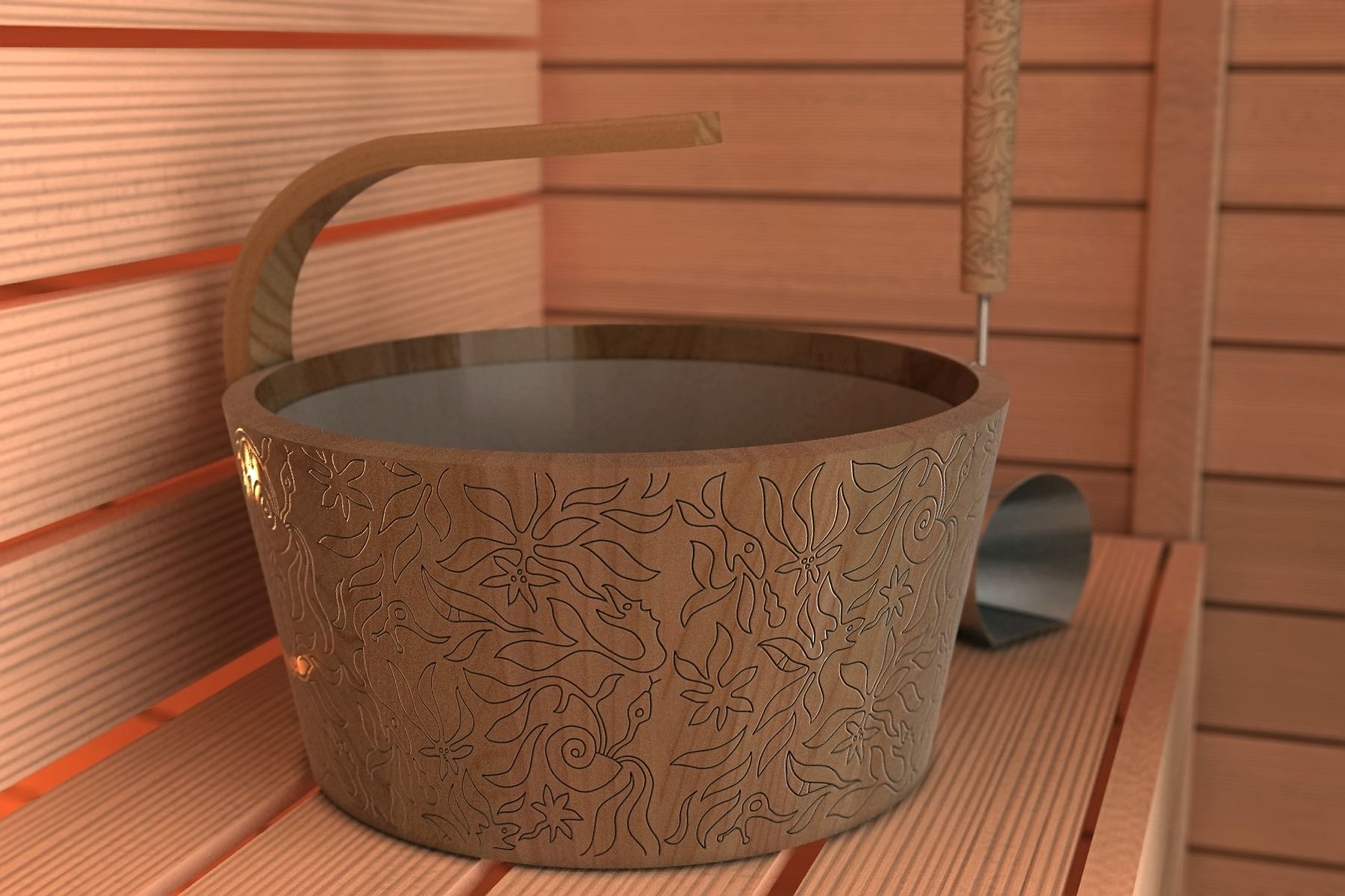 SAWO DRAGON FIRE BUCKET + LADLE SAWO DRAGON FIRE BUCKET + LADLE