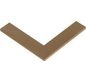 Brown V-shaped wooden beam on a white background