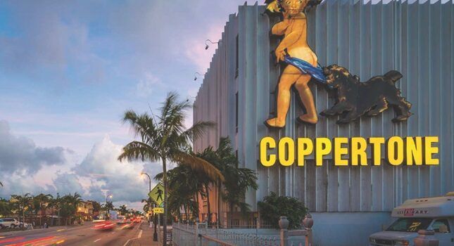 Famous Coppertone Girl on Biscayne Blvd.