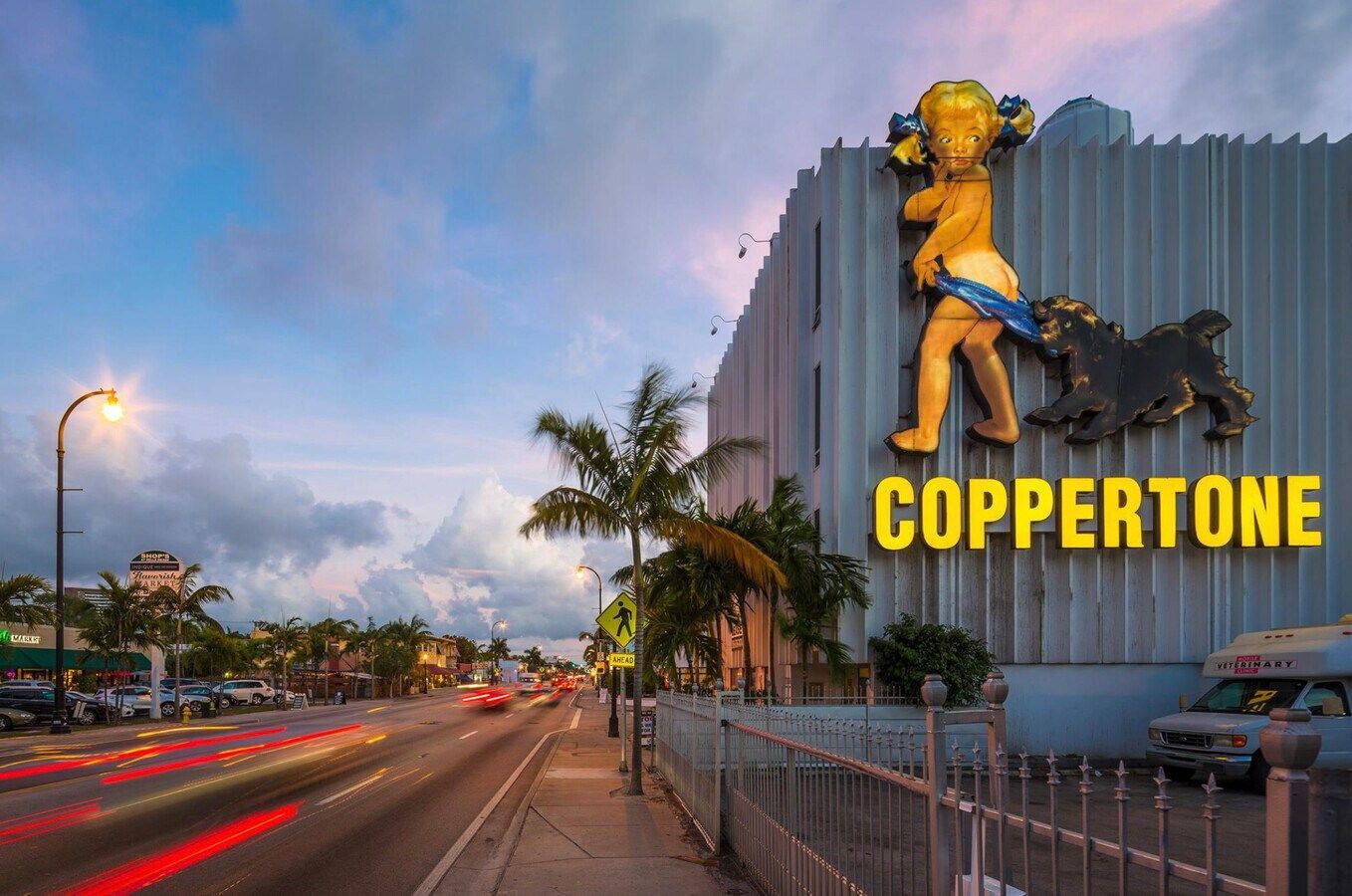 Iconic Coppertone sign in MiMo