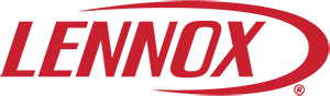 Lennox logo in red italics with an oval swoosh