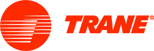 Trane logo with orange circle and wordmark on white background
