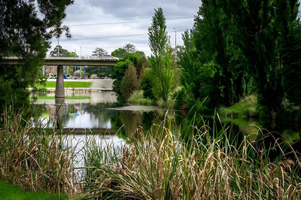 A Bridge Over a River Surrounded by Tall Grass and Trees — Alexander Crane Tippers in Queanbeyan, NSW