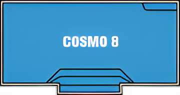A Blue Swimming Pool with The Word Cosmo 8 on It — Clearwater Pools Hallidays Point in Hallidays Point, NSW