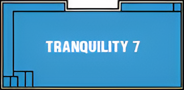 A Blue Sign that Says Tranquility 7 on It — Clearwater Pools Hallidays Point in Hallidays Point, NSW