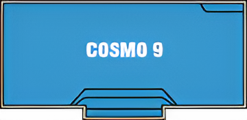 A Blue Rectangle with The Word Cosmo 9 on It — Clearwater Pools Hallidays Point in Hallidays Point, NSW