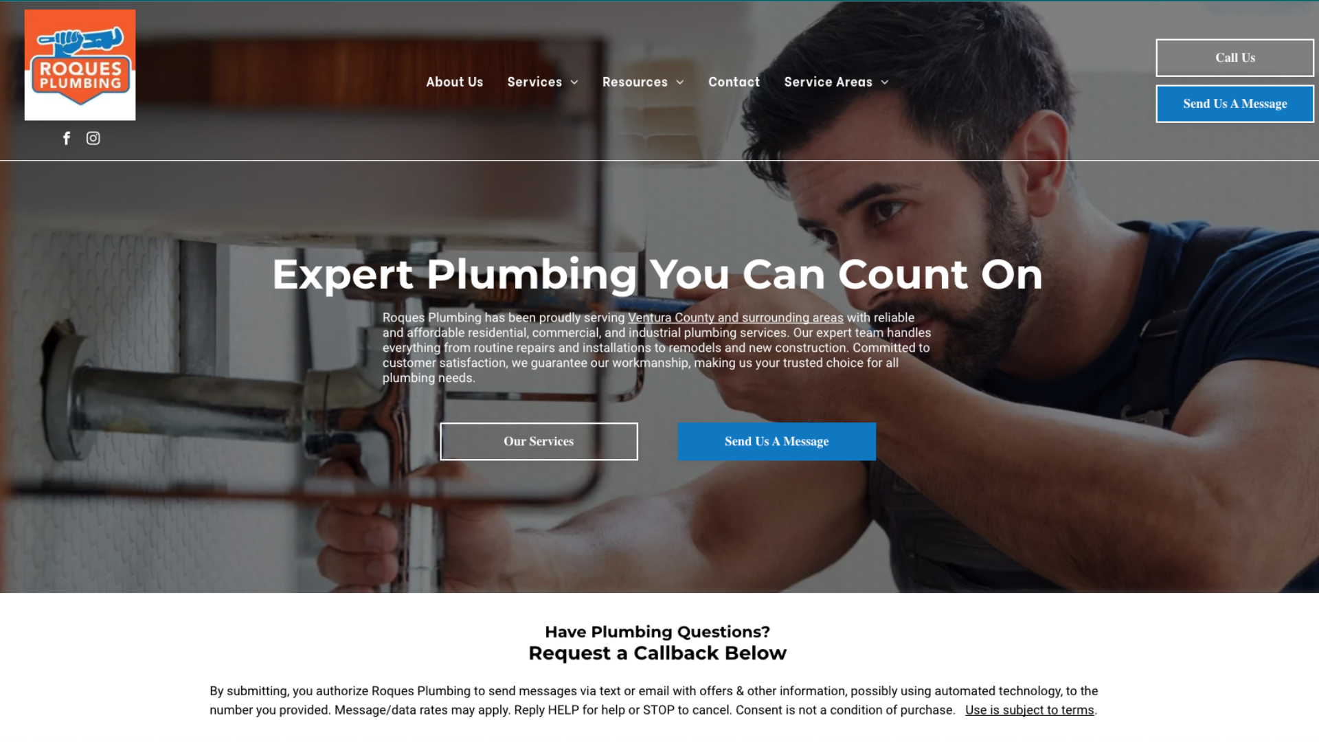 Designed with blue-collar businesses in mind. Features a prominent contact form on every page, catering to merchants who provide service quotes. Each service page heavily emphasizes the process, giving an overview of what's involved and what to expect, as well as benefits. Team members are showcased on the home page and elaborated upon on the about page. Given these services often involve home visits, providing visuals of the on-site team aids our merchants in establishing trust with customers.