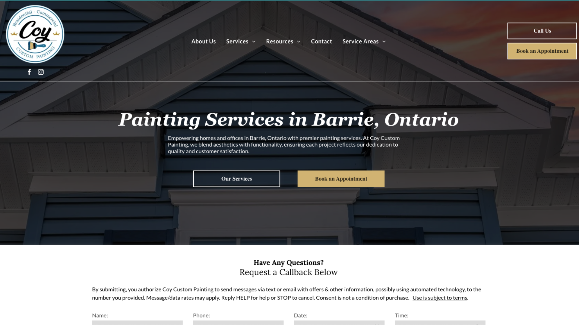 Designed with blue-collar businesses in mind. Features a prominent contact form on every page, catering to merchants who provide service quotes. Each service page heavily emphasizes the process, giving an overview of what's involved and what to expect, as well as benefits. Team members are showcased on the home page and elaborated upon on the about page. Given these services often involve home visits, providing visuals of the on-site team aids our merchants in establishing trust with customers.