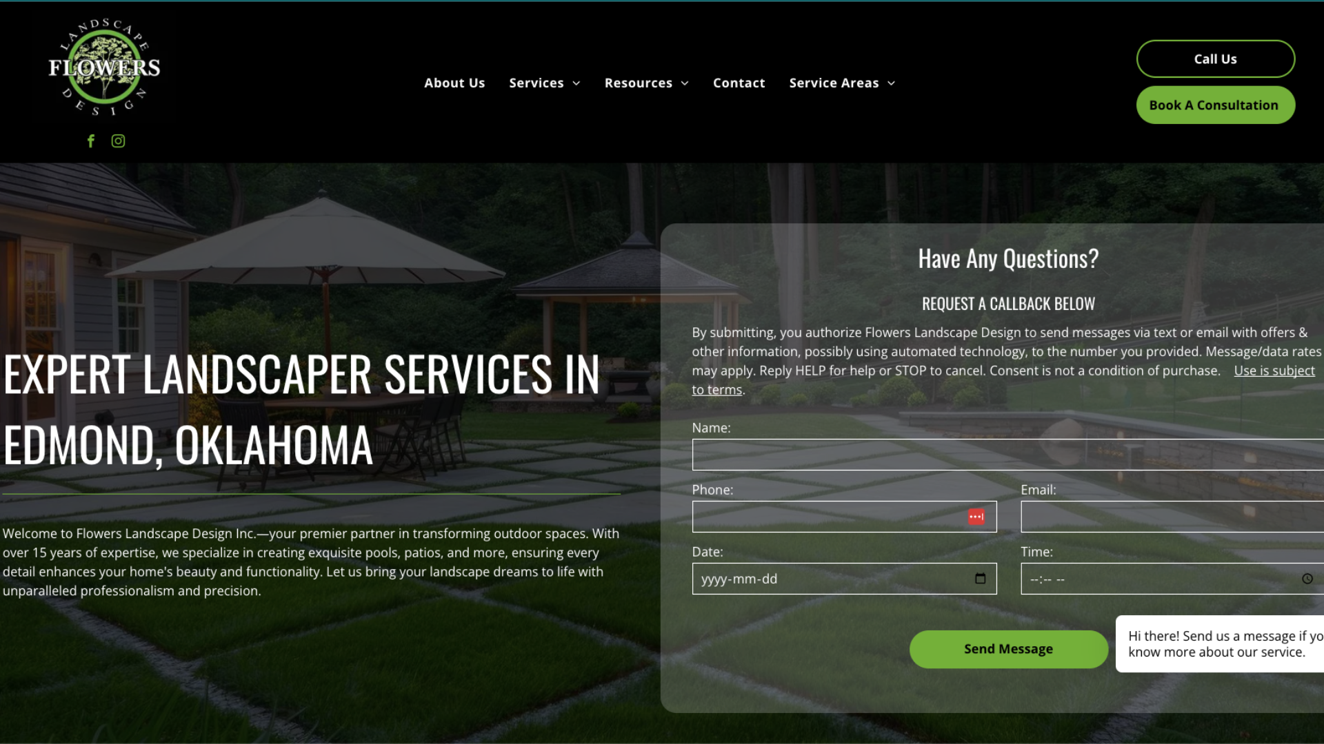 Hudson was created for skilled trades merchants. Boasting a sophisticated and professional design, Hudson provides an alternative to the streamlined practicality of the Devon template. It is created with a service area in mind, as these merchants are often mobile and their official business address is not relevant. This template stands out with lead forms on every page, a simplified 'Our Team' section, a space to prominently display trust badges such as Angie's List, Homestars, BBB, etc, and a dedicated focus on outlining the process and expectations for each service.
