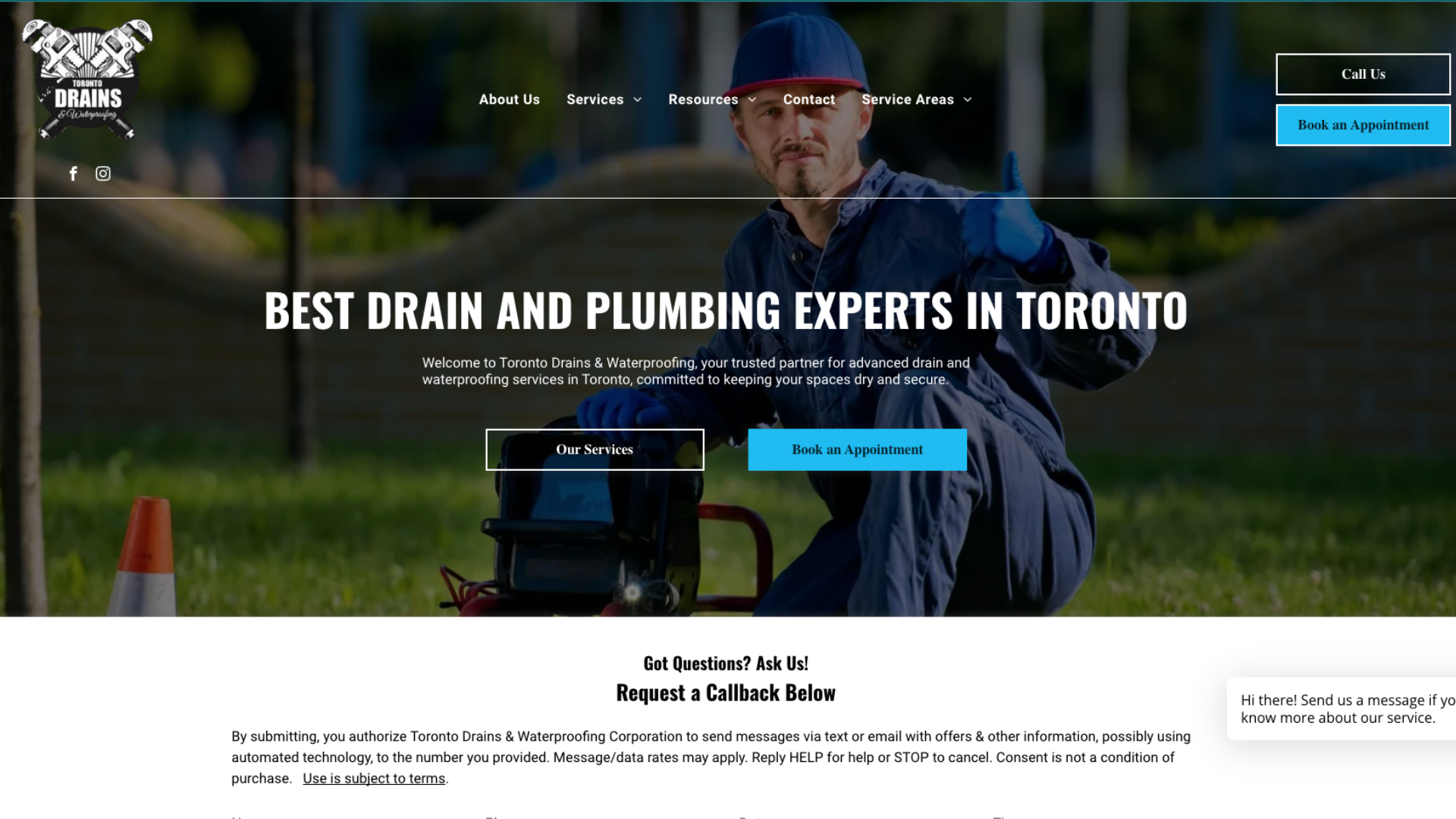 Designed with blue-collar businesses in mind. Features a prominent contact form on every page, catering to merchants who provide service quotes. Each service page heavily emphasizes the process, giving an overview of what's involved and what to expect, as well as benefits. Team members are showcased on the home page and elaborated upon on the about page. Given these services often involve home visits, providing visuals of the on-site team aids our merchants in establishing trust with customers.